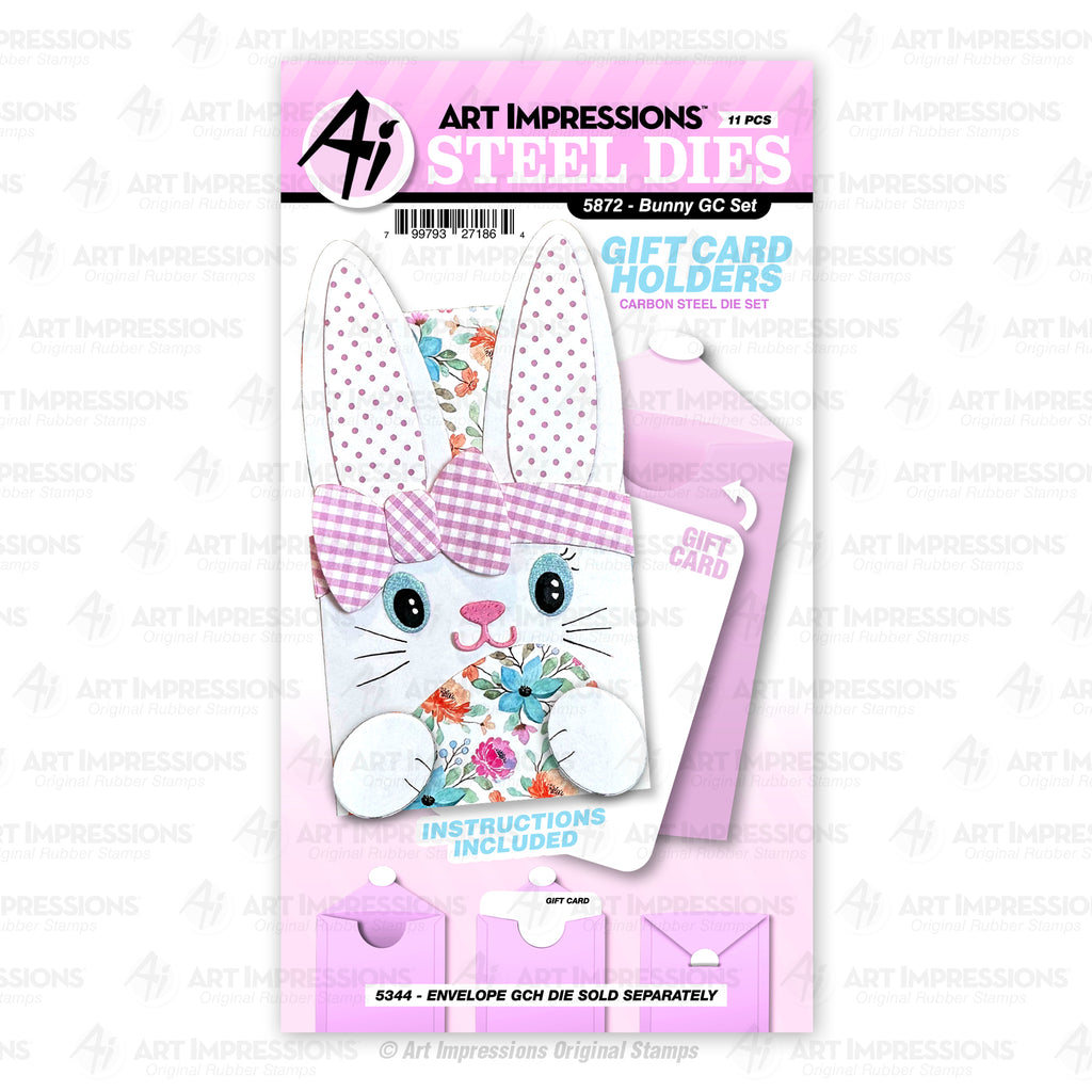 Art Impressions Bunny Gift Card Holder Die Set 5872