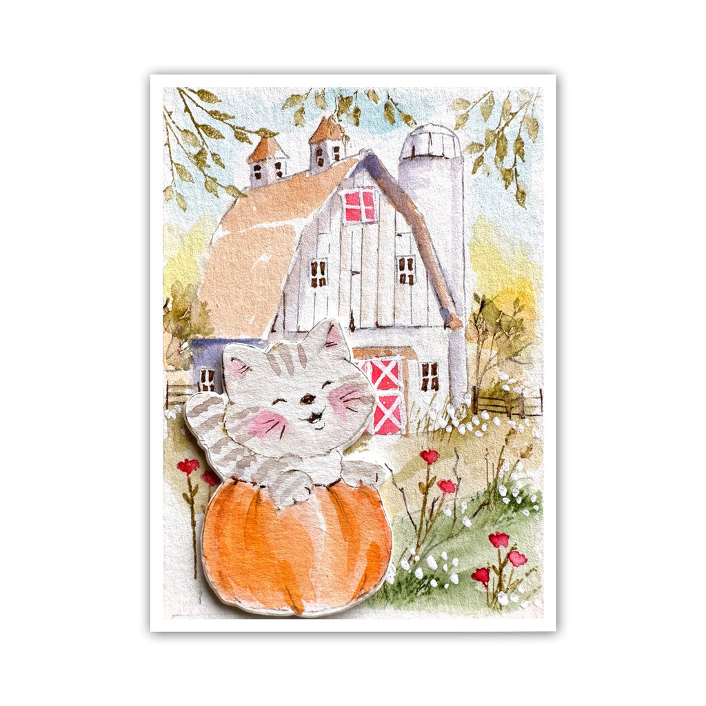 Art Impressions Spooky Crew Stamp and Die Set 5934 Cat