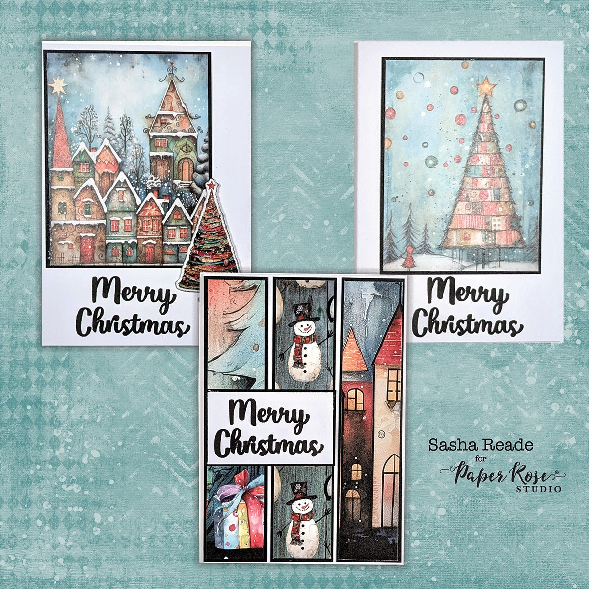Paper Rose Merry and Bright Basics 12x12 Paper 35677