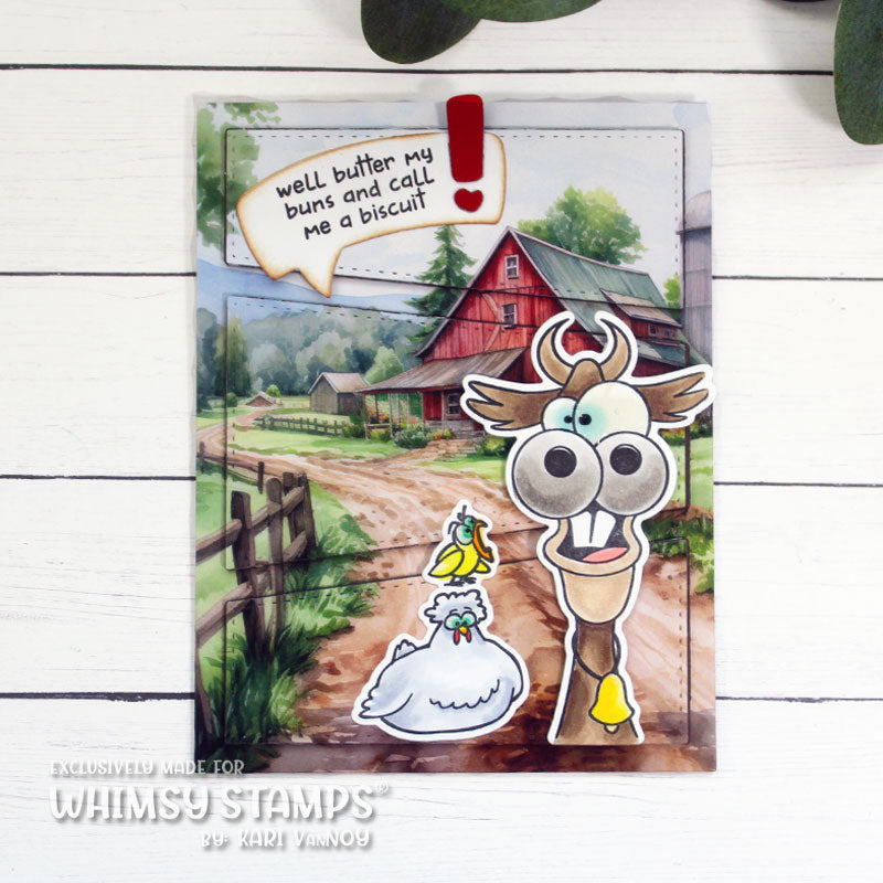 Whimsy Stamps Country Farm 6x6 Paper Pack wsdp02a cow