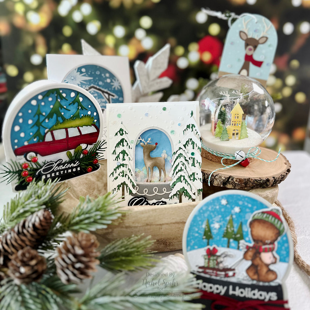 Trinity Stamps Snowglobe Card Die Set tmd-177 Snow Globe Projects | color-code:ALT03