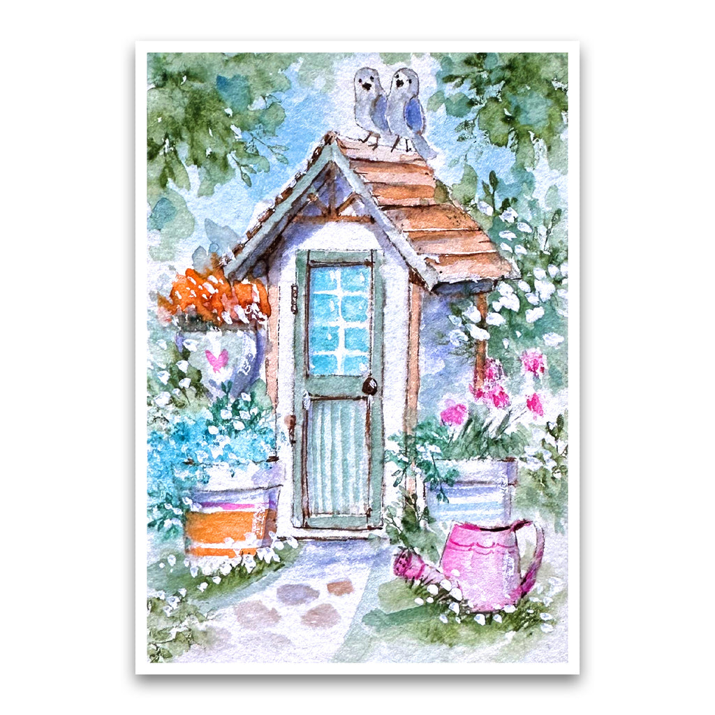 Art Impressions Potting Garden Shed Clear Stamps 5817 Zoom
