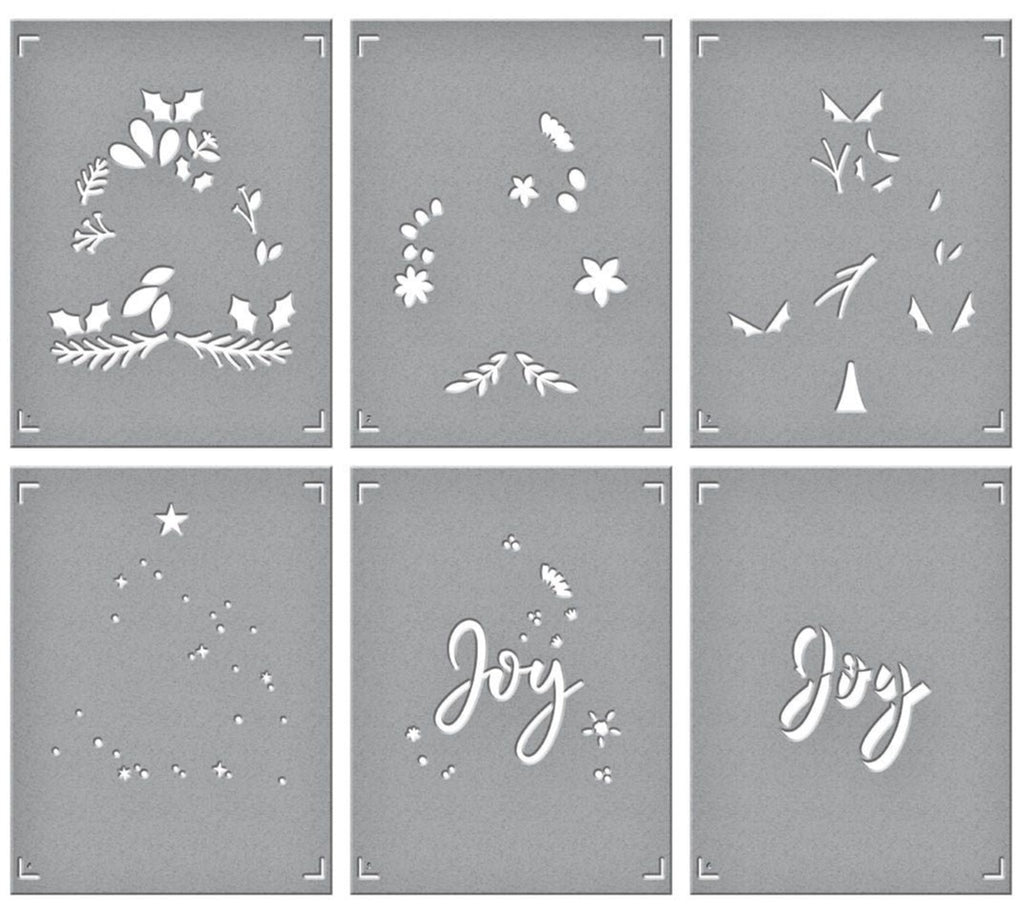 STN-069 Spellbinders Layered Joy Tree Stencils