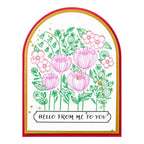 bpr-002 Spellbinders Blooming Garden Press Plates hello