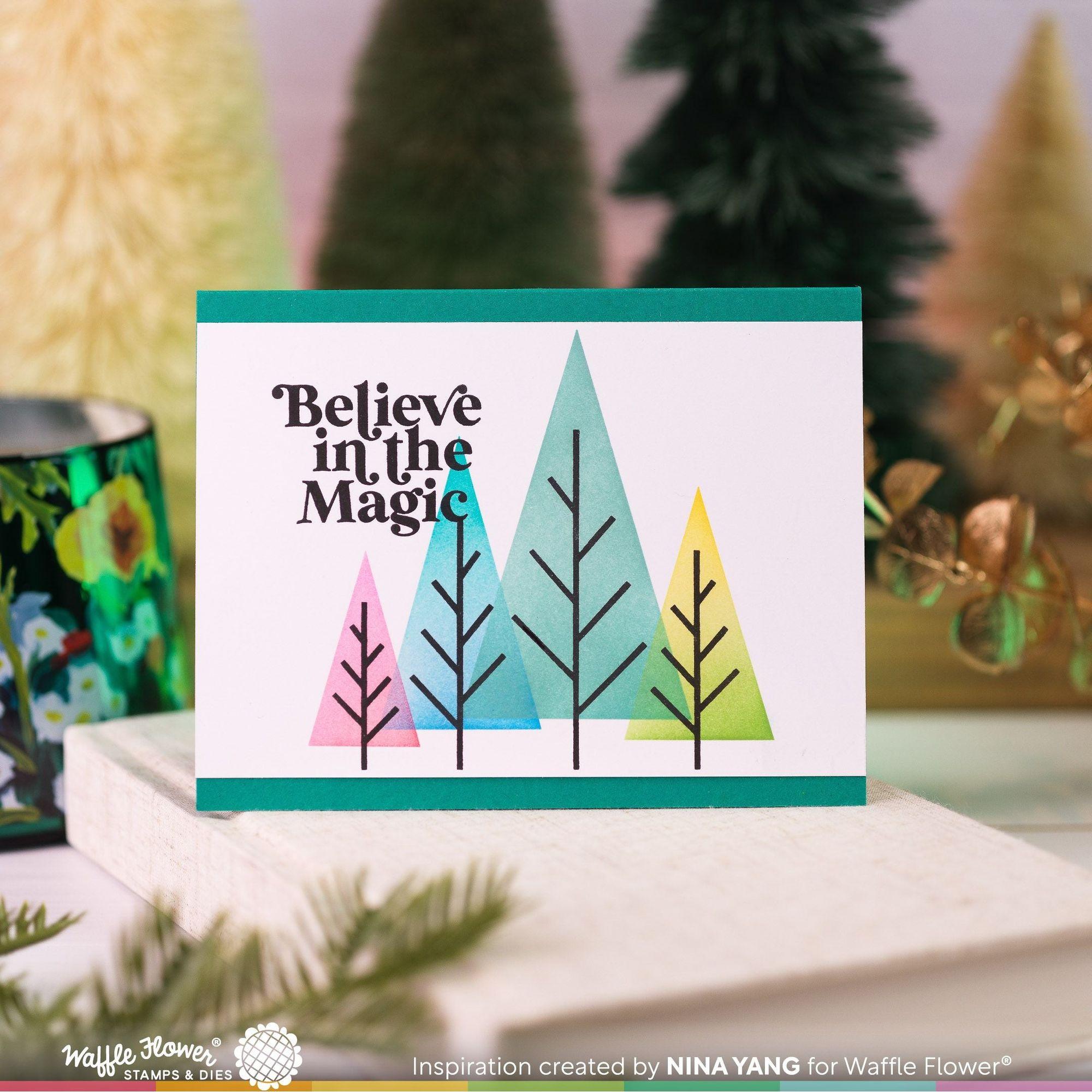 Waffle Flower Triangle Trees Hot Foil Plates 421433 magic