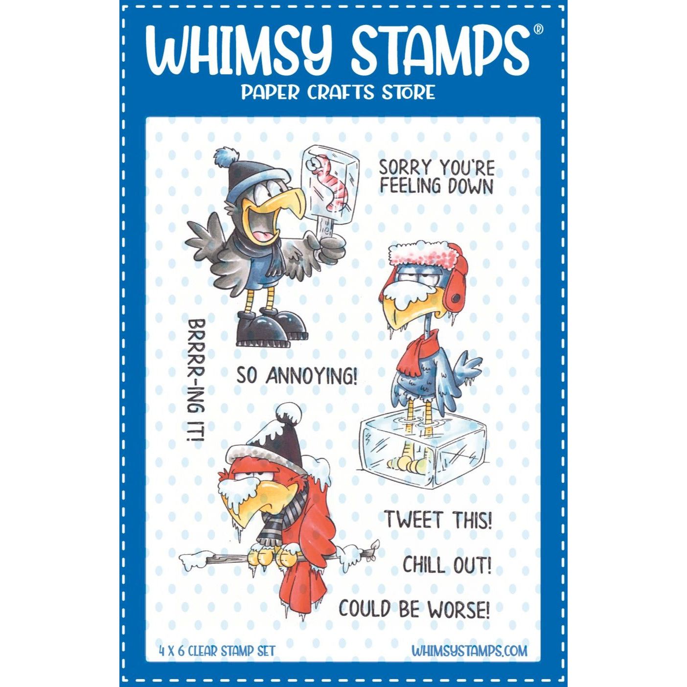 Whimsy Stamps So Annoying Birds Clear Stamps dp1125