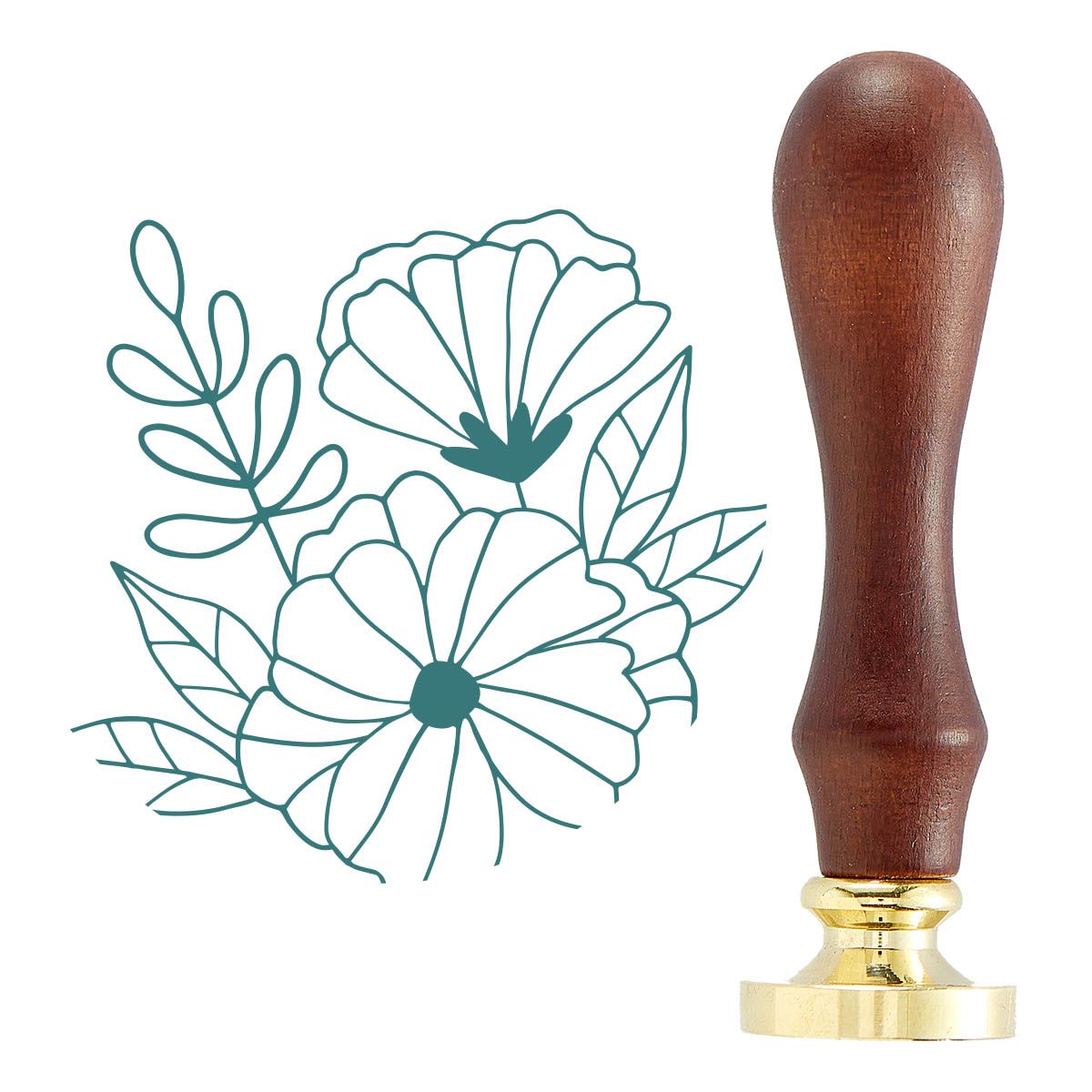 ws-103 Spellbinders Timeless Blooms Wax Seal Stamp 