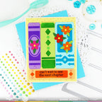 Waffle Flower Simple Books Stencil 421565 pretty flowers