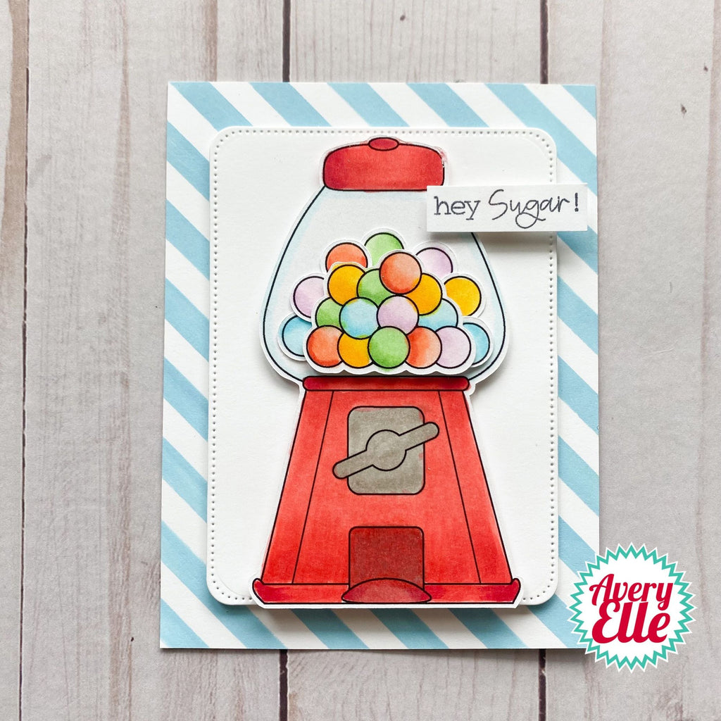 Avery Elle Clear Stamps Have A Ball ST-23-36 gumball machine