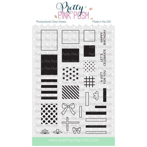 Pretty Pink Posh Patterned Presents Clear Stamps