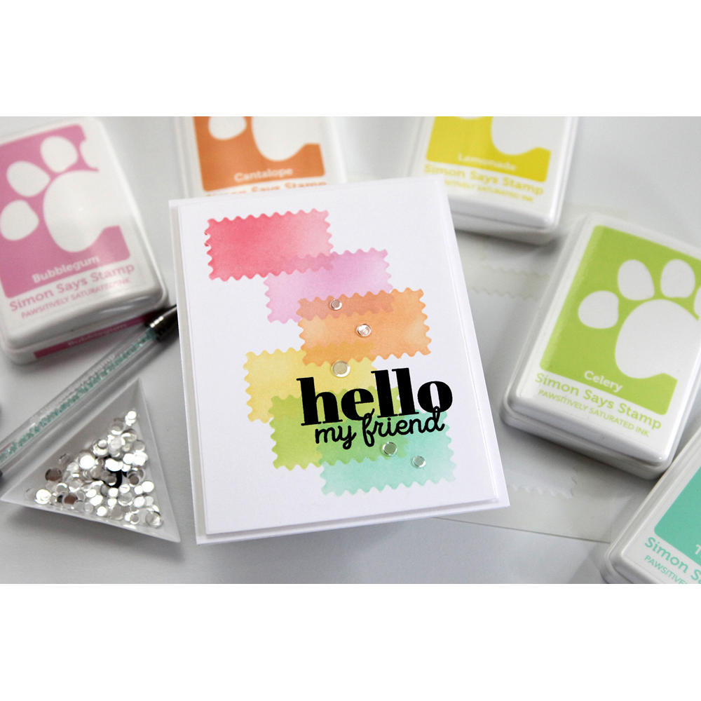 Simon Says Stamp Stencils Modern Postage Stamp Edges And Rectangles ssst221675c Dear Friend Hello Card | color-code:ALT03
