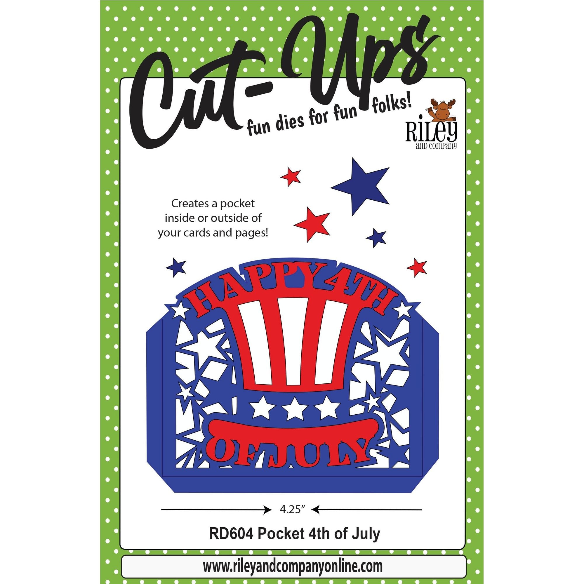 Riley And Company Cut Ups Pocket 4th of July Dies rd604