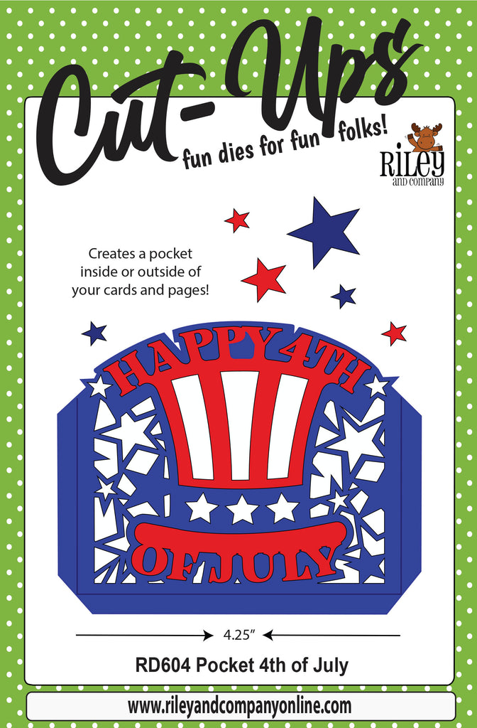 Riley And Company Cut Ups Pocket 4th of July Dies rd604