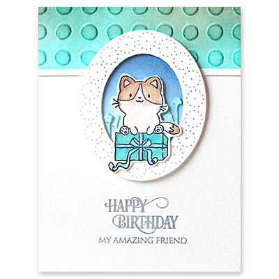 Penny Black Rounded Embossing Folder 65-016 happy birthday