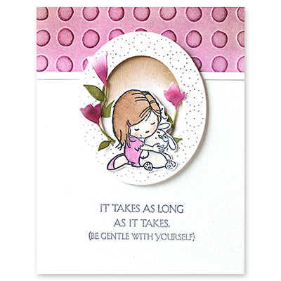 Penny Black Rounded Embossing Folder 65-016 self care