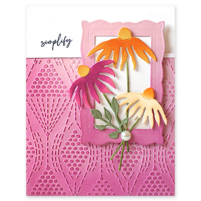 Penny Black Dots and Dashes Embossing Folder 65-020 pretty flowers