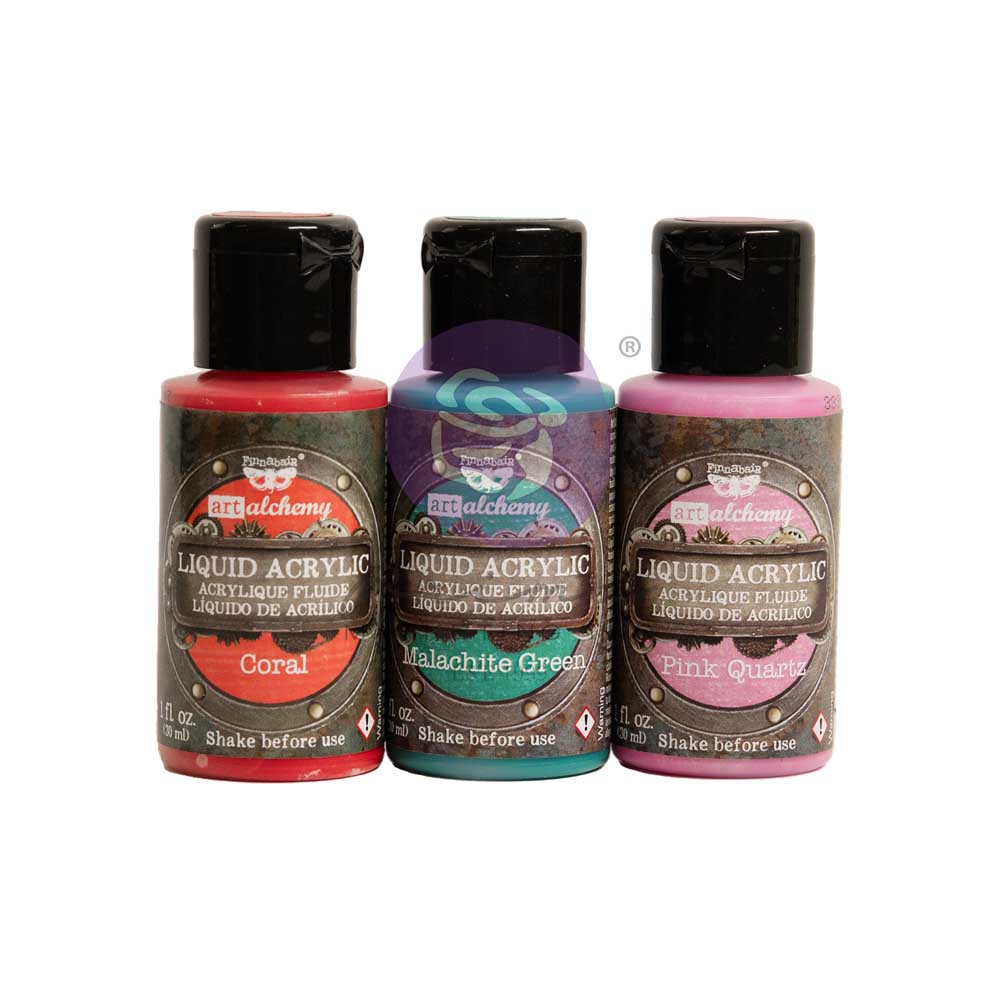 Prima Marketing Precious Liquid Acrylic Set Finnabair Art Alchemy 969936 Detailed Product View