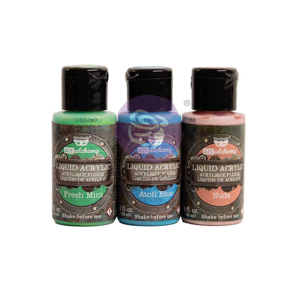 Prima Marketing Dreamy Liquid Acrylic Set Finnabair Art Alchemy 969943 Detailed Product View