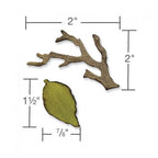 Tim Holtz Sizzix Die MINI BRANCH & LEAF Movers & Shapers 657208 sizing
