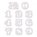 Tim Holtz Sizzix CARGO STENCIL NUMBER SET Dies Movers & Shapers 657841 outline