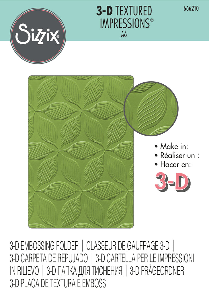 Sizzix Defined Petals 3-D Textured Impressions Embossing Folder 666210