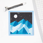 Sizzix Mountain Scene Layered Stencils 666272 night sky