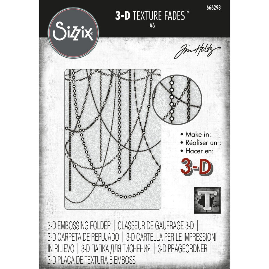 Tim Holtz Sizzix Sparkle 3D Texture Fades Embossing Folder 666298