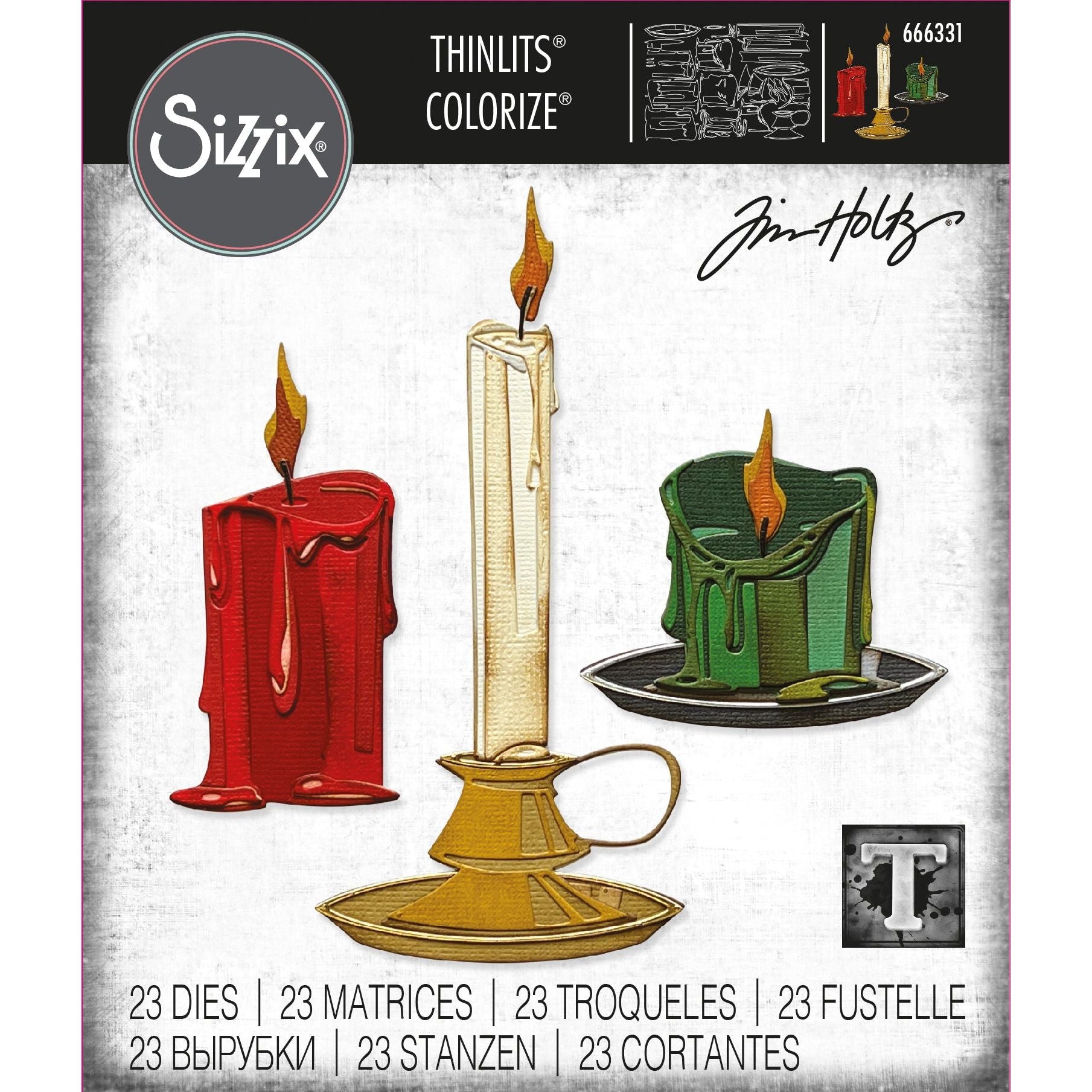 Tim Holtz Sizzix Candleshop, Colorize Thinlits Dies 666331