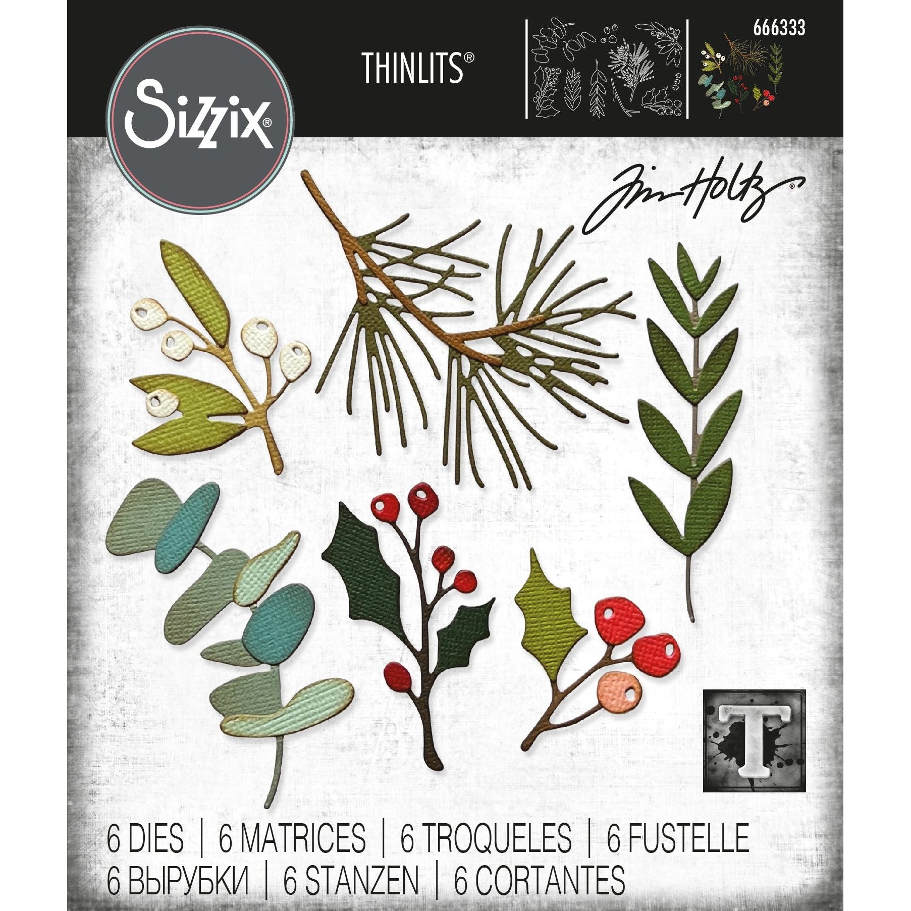 Tim Holtz Sizzix Festive Gatherings Thinlits Dies 666333