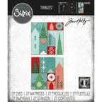 Tim Holtz Sizzix Holiday Blocks Thinlits Dies 666335
