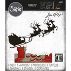 Tim Holtz Sizzix Reindeer Sleigh Thinlits Dies 666337