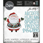 Tim Holtz Sizzix Santa Greetings, Colorize Thinlits Dies 666338