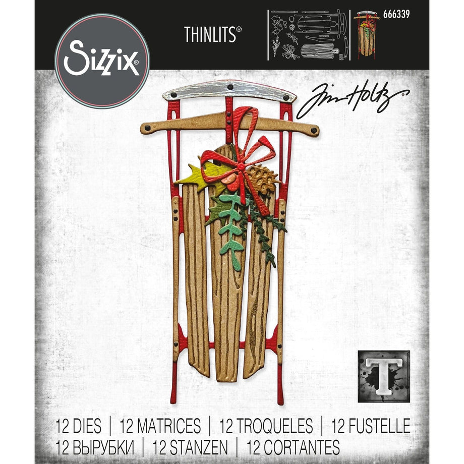 Tim Holtz Sizzix Vintage Sled Thinlits Dies 666339 – Simon Says Stamp
