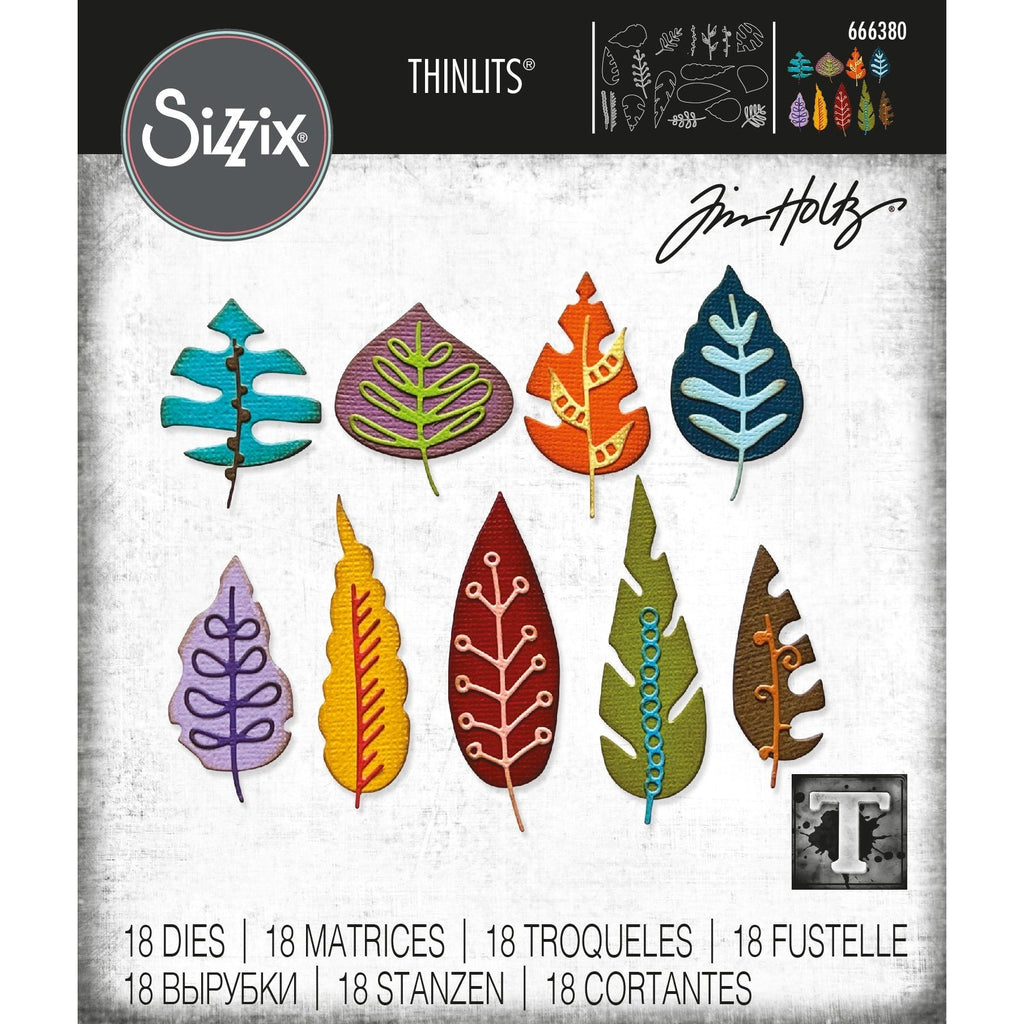 Tim Holtz Sizzix Artsy Leaves Thinlits Dies 666380