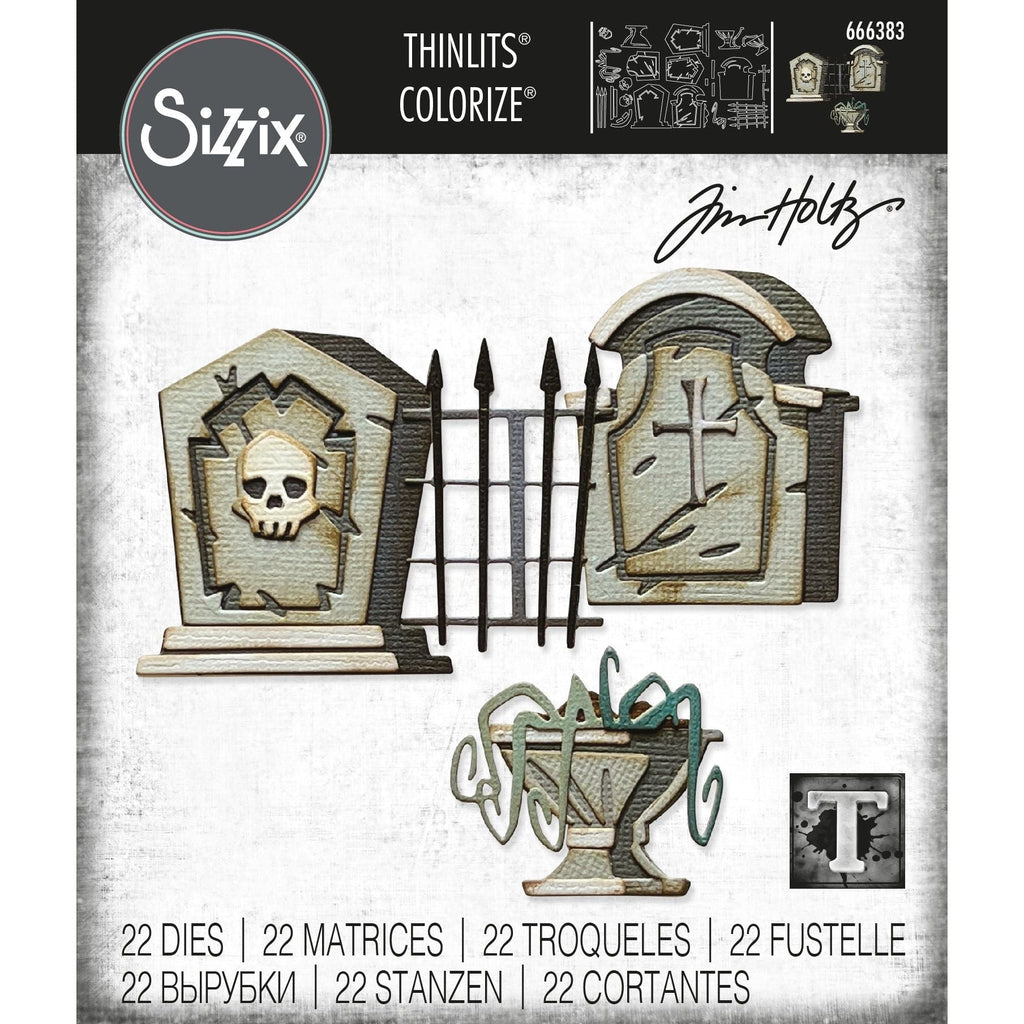 Tim Holtz Sizzix Graveyard Colorize Thinlits Dies 666383