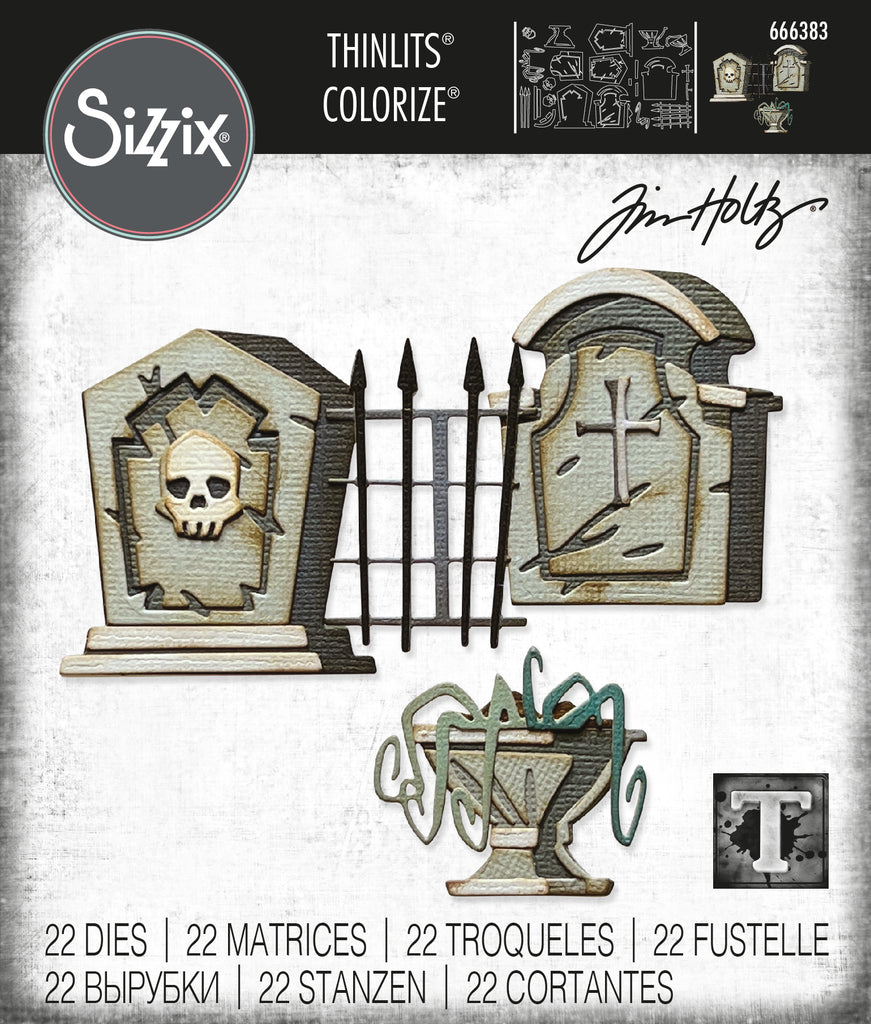 Tim Holtz Sizzix Graveyard Colorize Thinlits Dies 666383