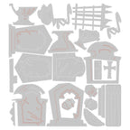 Tim Holtz Sizzix Graveyard Colorize Thinlits Dies 666383 line art