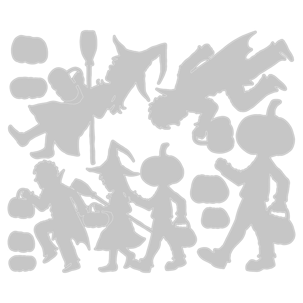 Tim Holtz Sizzix Halloween Night Thinlits Dies 666384 line art