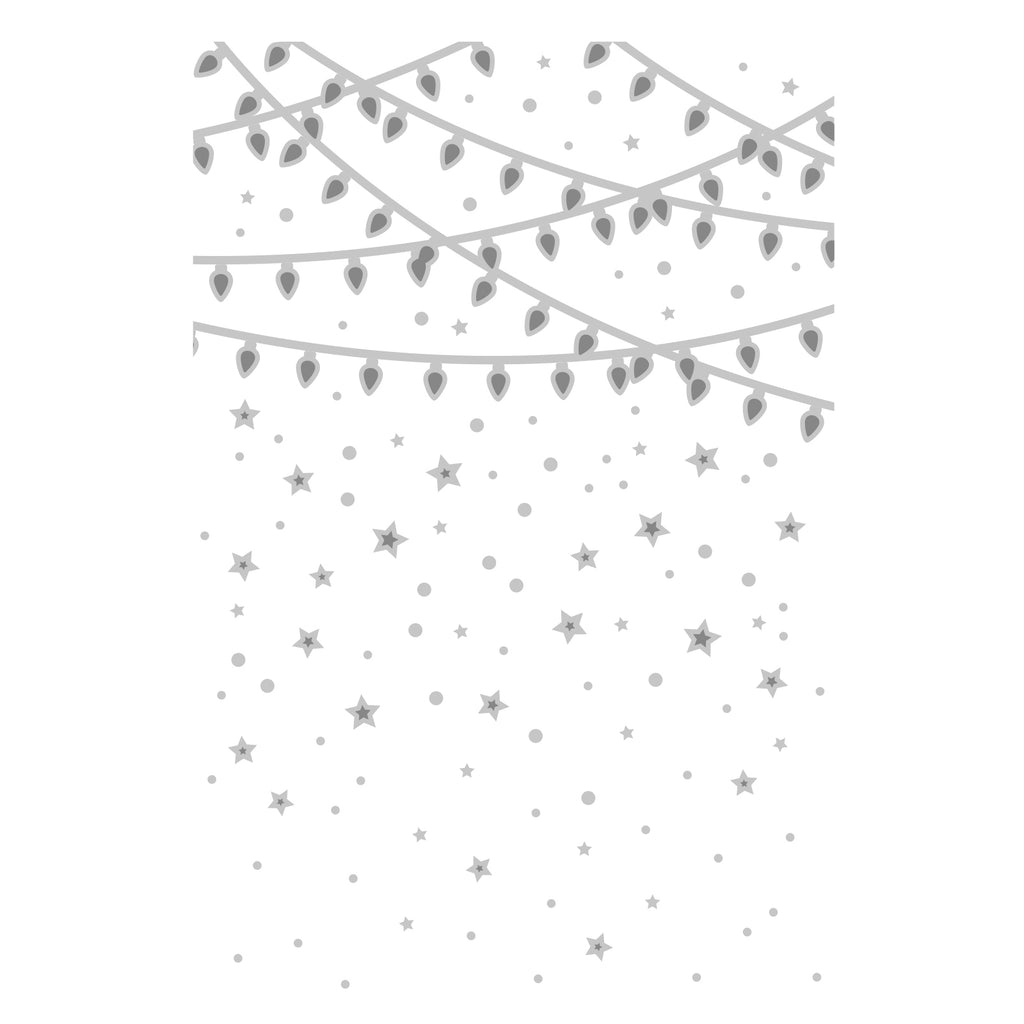 Sizzix Stars and Lights Multi-Level Embossing Folder 666471 line art