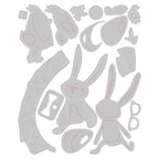 Tim Holtz Sizzix Vault Bunny + Chick Thinlits Dies 666561 line art