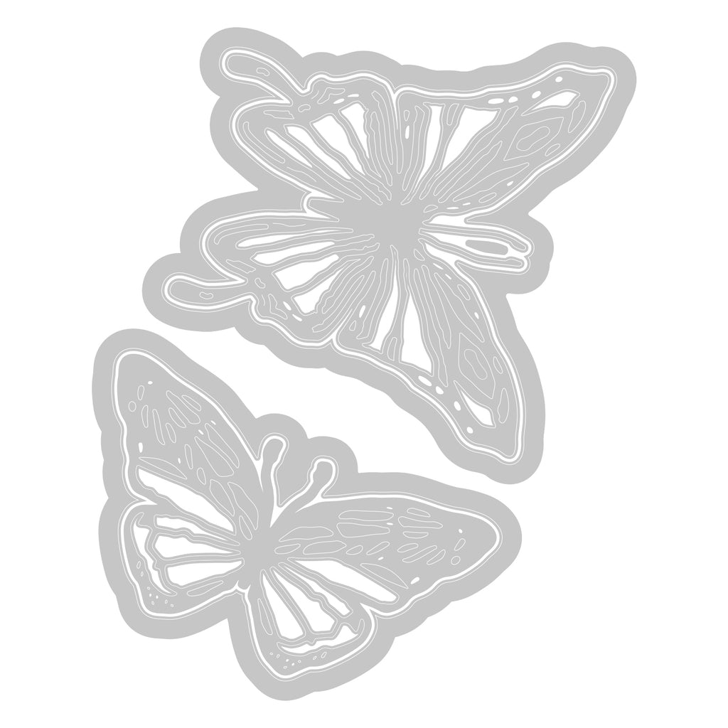 Tim Holtz Sizzix Vault Scribbly Butterfly Thinlits Dies 666564 line art