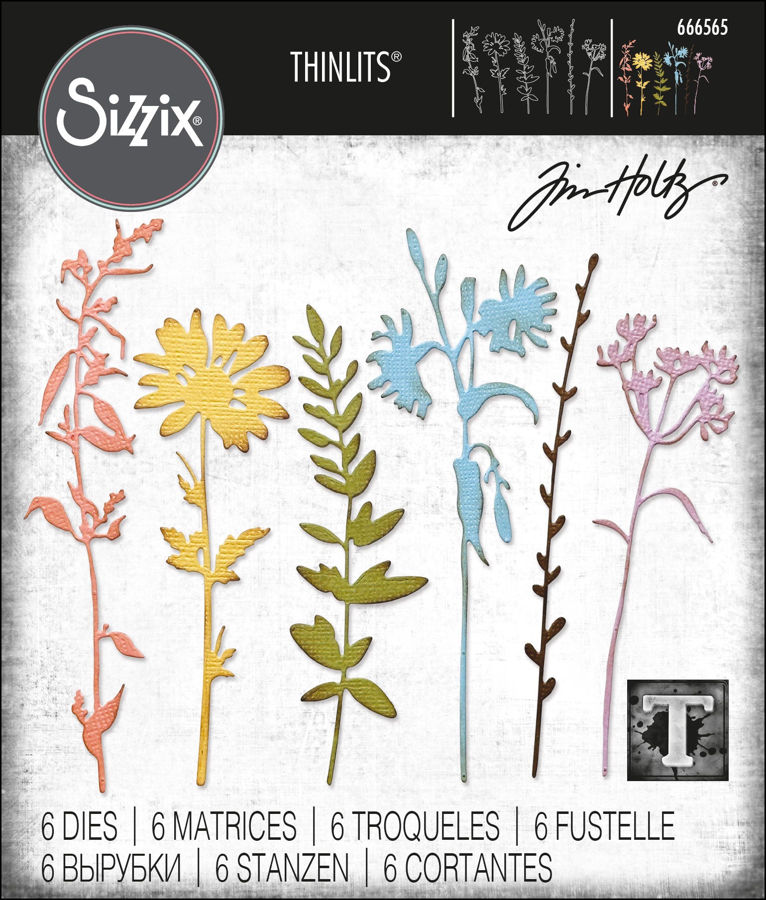 Sizzix Originals Die - Flower, Stem & Leaves