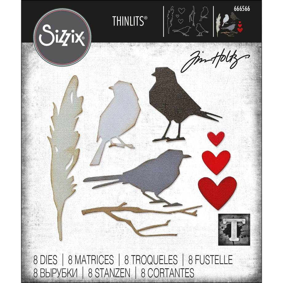 Dymocks Tim Holtz Sizzix Vault Lovebirds Thinlits Dies 666566 – Simon Says