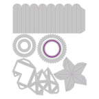 Tim Holtz Sizzix Vault Rosettes Thinlits Dies 666567 line art