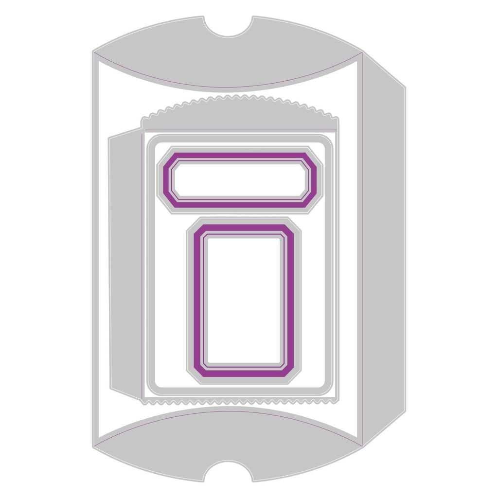 Tim Holtz Sizzix Vault Pillow Box and Bag Thinlits Dies 666568 line art