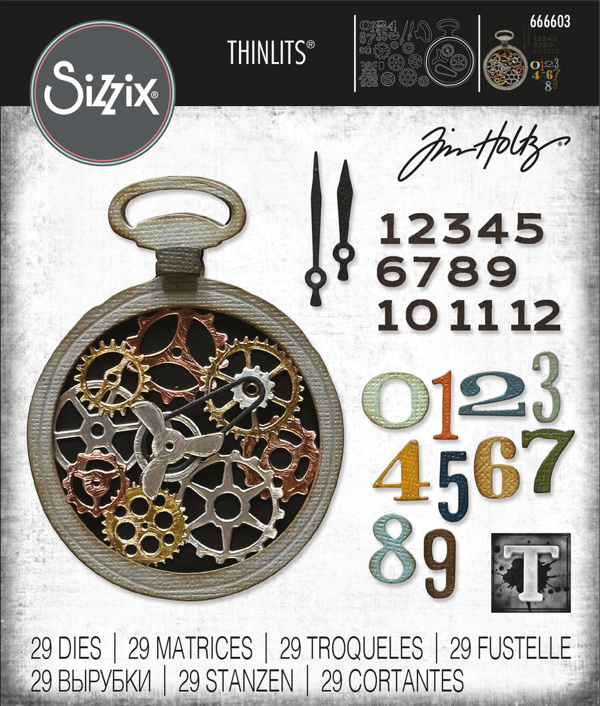 Tim Holtz Sizzix Vault Watch Gears Thinlits Dies 666603