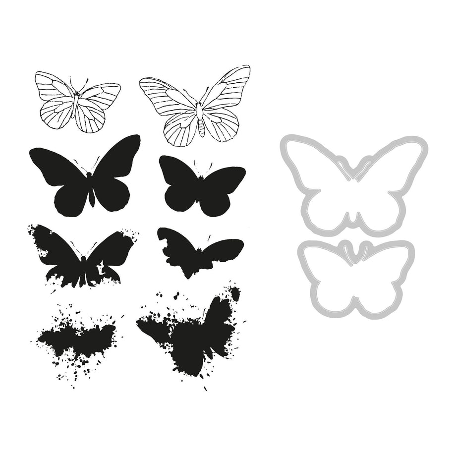 Sizzix and 49 and Market Painted Pencil Butterflies Die and