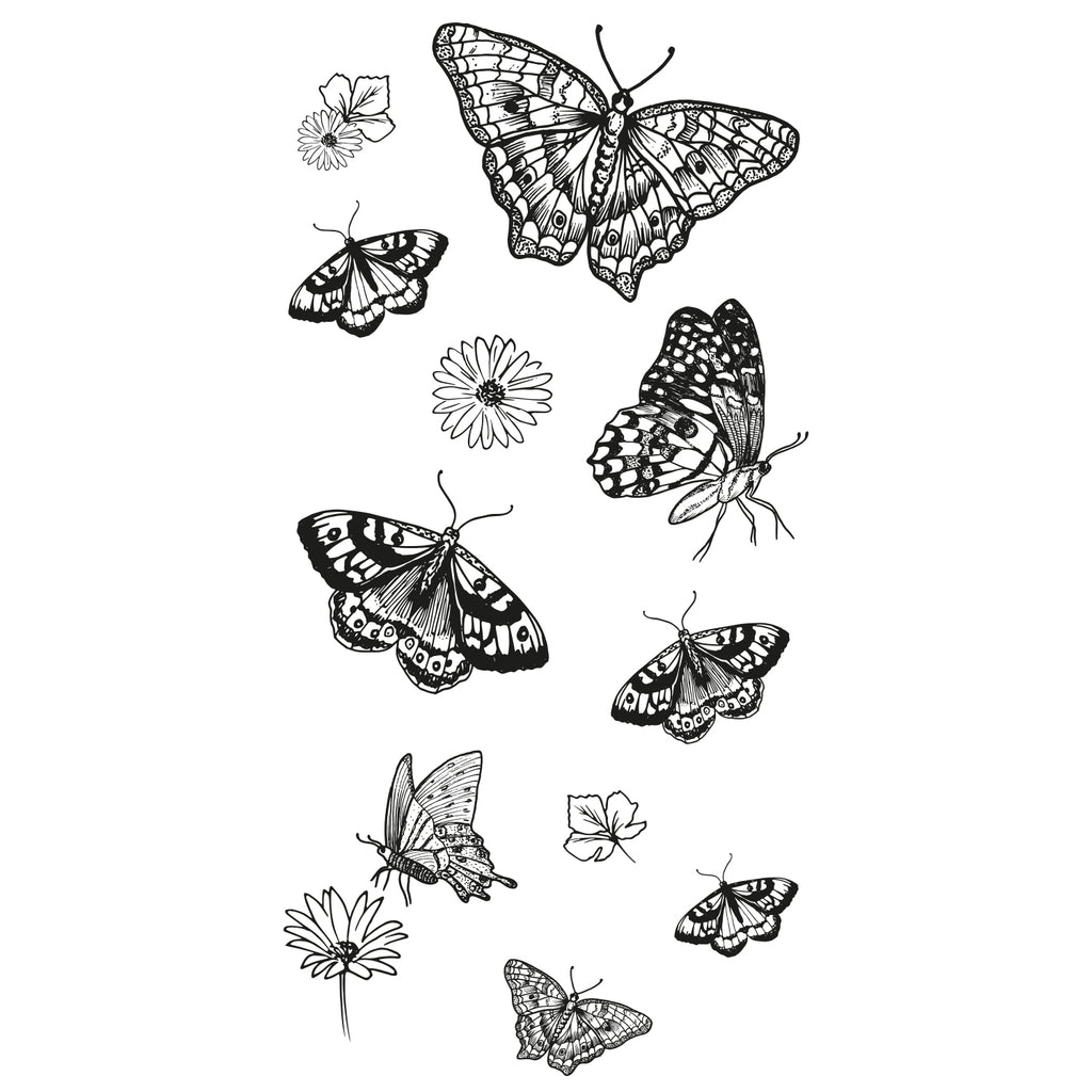 Sizzix Nature Butterflies Clear Stamps 666642