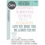 Sizzix and 49 and Market Fine Line Alpha 01 Stamps and Framelits 666807
