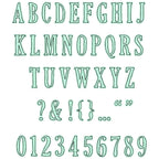 Sizzix and 49 and Market Fine Line Alpha 01 Stamps and Framelits 666807 line art